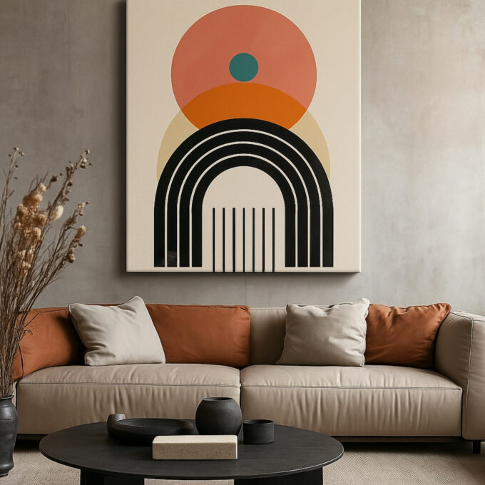 Retro Solstice Canvas Wall Art - Image 3