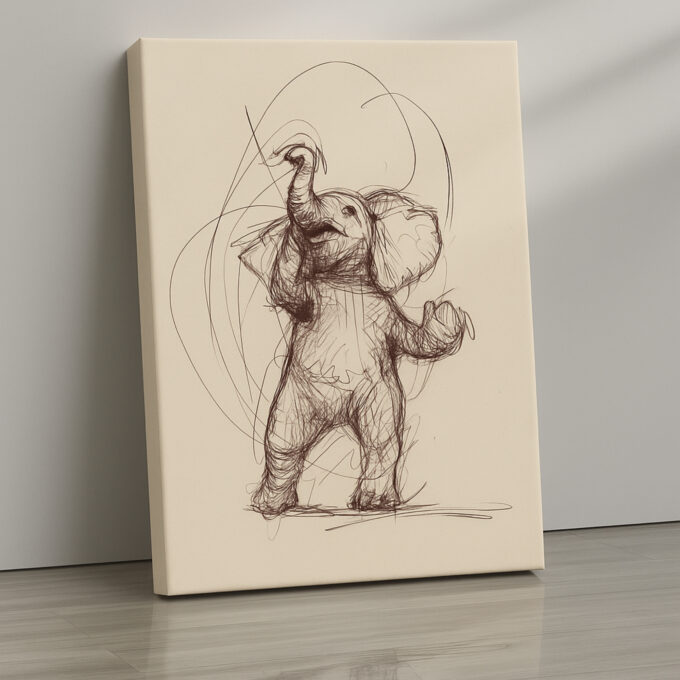 Playful Trunk Canvas Wall Art
