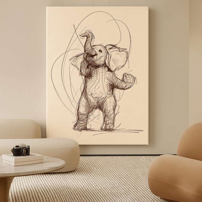 Playful Trunk Canvas Wall Art - Image 2