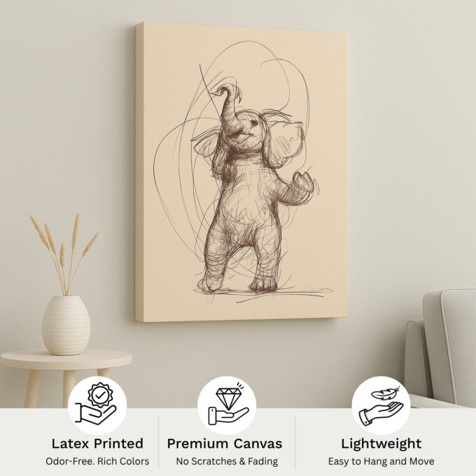 Playful Trunk Canvas Wall Art - Image 4