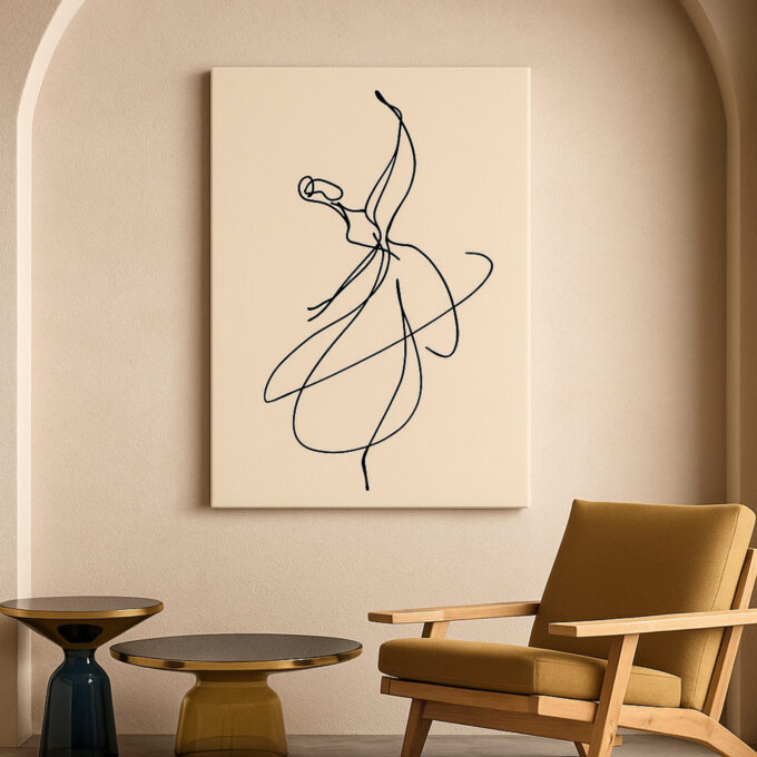 Poised Elegance Canvas Wall Art - Image 3