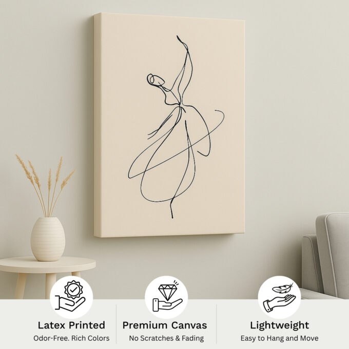 Poised Elegance Canvas Wall Art - Image 4