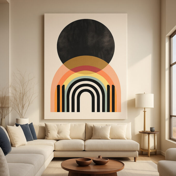 Midnight Eclipse Canvas Wall Art - Image 3