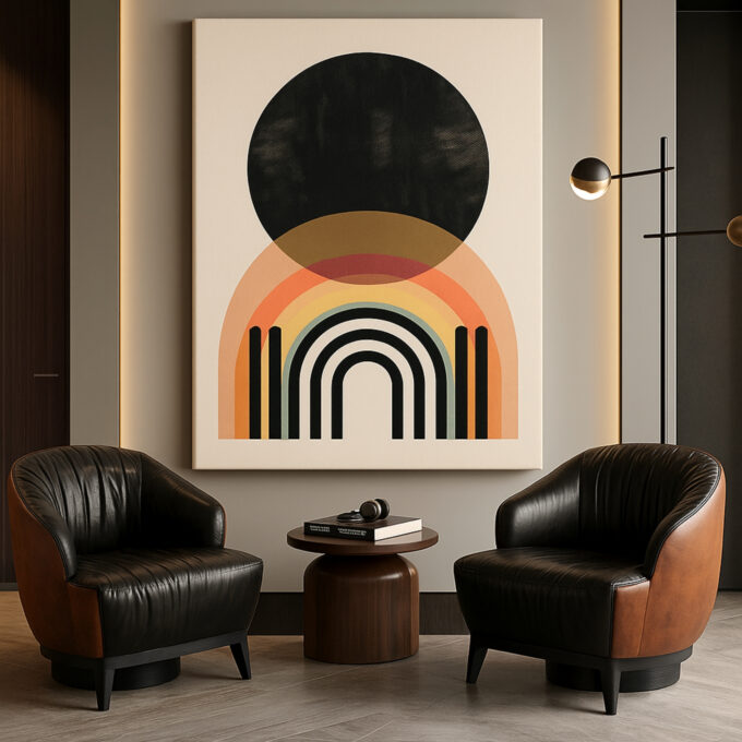 Midnight Eclipse Canvas Wall Art - Image 2