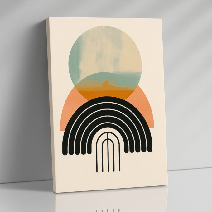 Coastal Geometry Canvas Wall Art