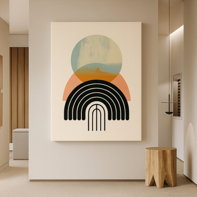 Coastal Geometry Canvas Wall Art - Image 3