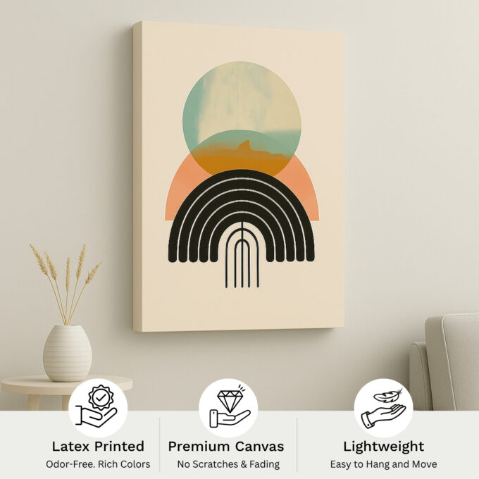 Coastal Geometry Canvas Wall Art - Image 4