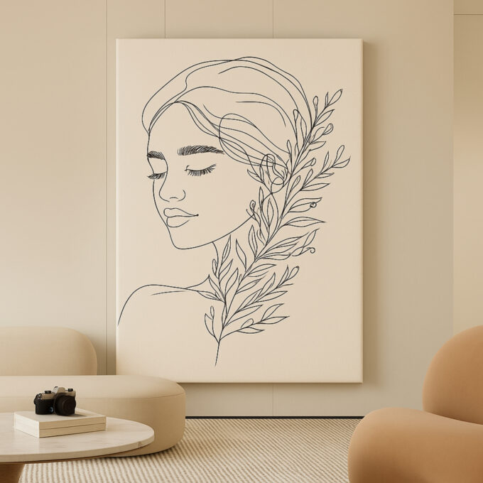 Serene Muse Canvas Wall Art - Image 3