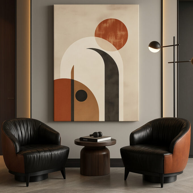 Terracotta Arches Canvas Wall Art - Image 2