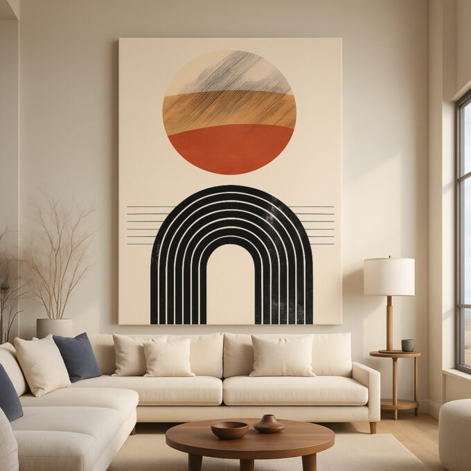 Painted Sunset Canvas Wall Art - Image 3