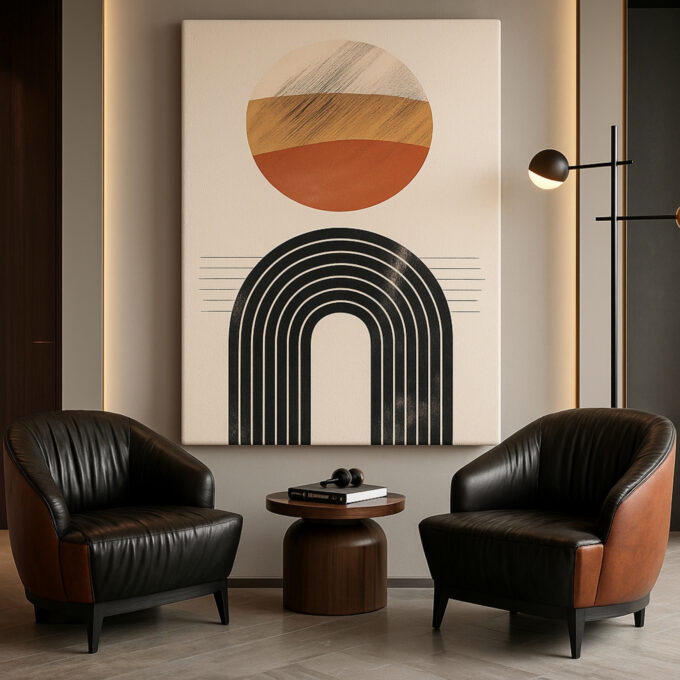 Painted Sunset Canvas Wall Art - Image 2