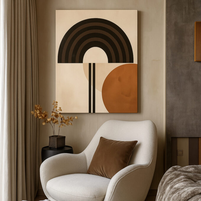 Bold Geometry Canvas Wall Art - Image 3