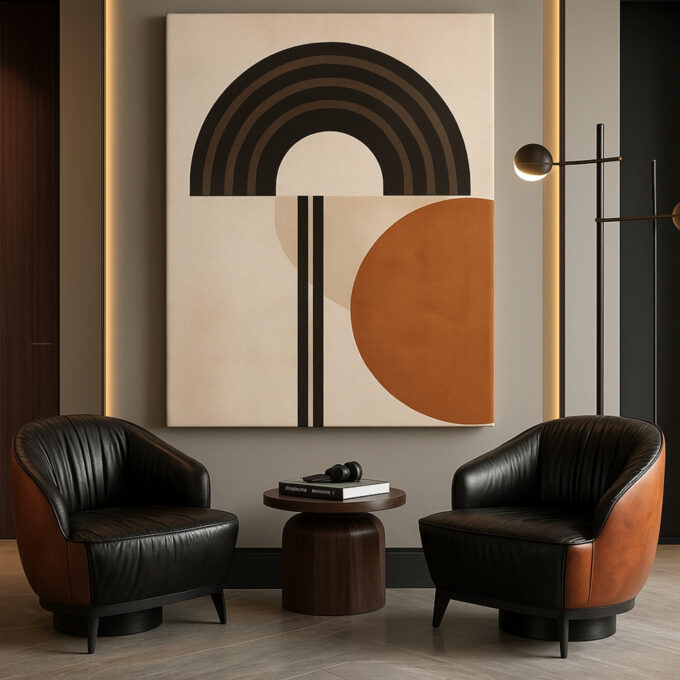 Bold Geometry Canvas Wall Art - Image 2