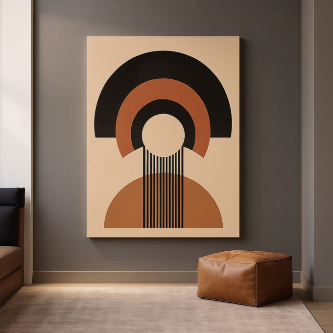 Terracotta Halo Canvas Wall Art - Image 3
