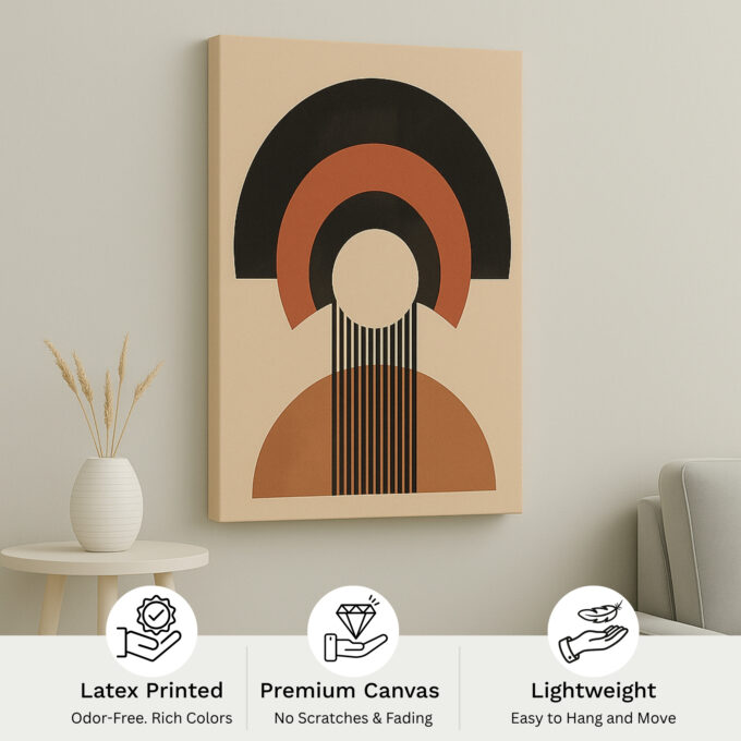 Terracotta Halo Canvas Wall Art - Image 4