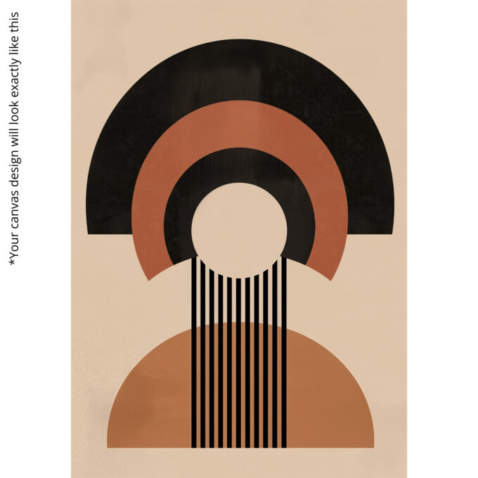 Terracotta Halo Canvas Wall Art - Image 5