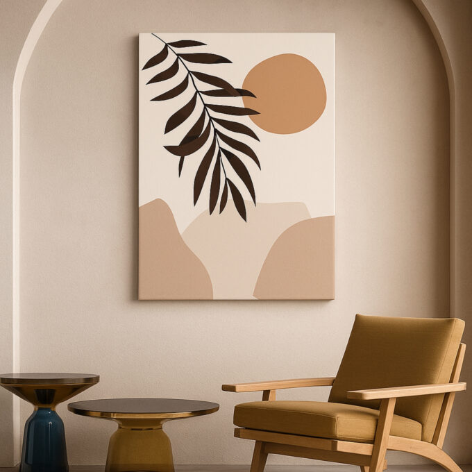 Oasis Silhouette Canvas Wall Art - Image 3
