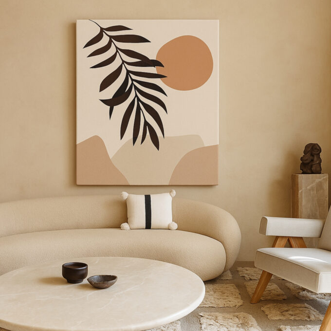 Oasis Silhouette Canvas Wall Art - Image 2