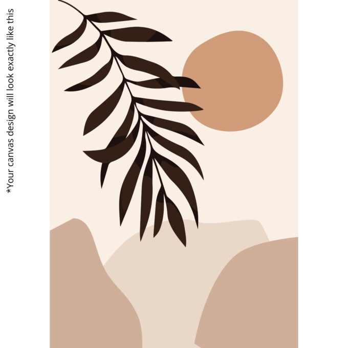 Oasis Silhouette Canvas Wall Art - Image 5