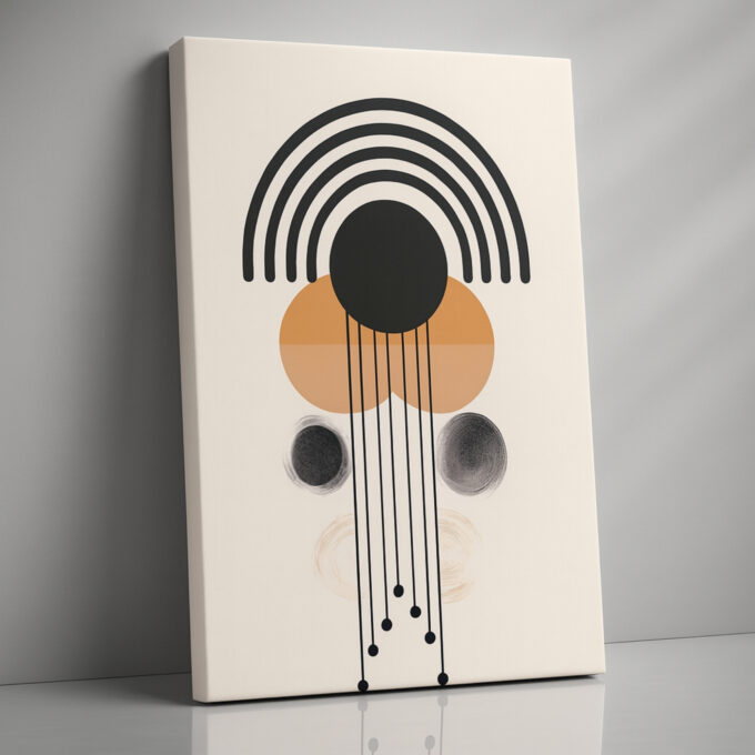 Golden Alignment Canvas Wall Art