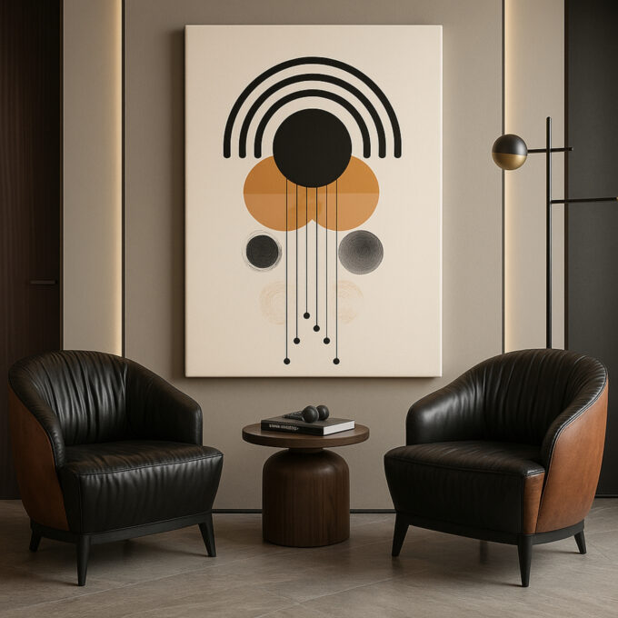Golden Alignment Canvas Wall Art - Image 2