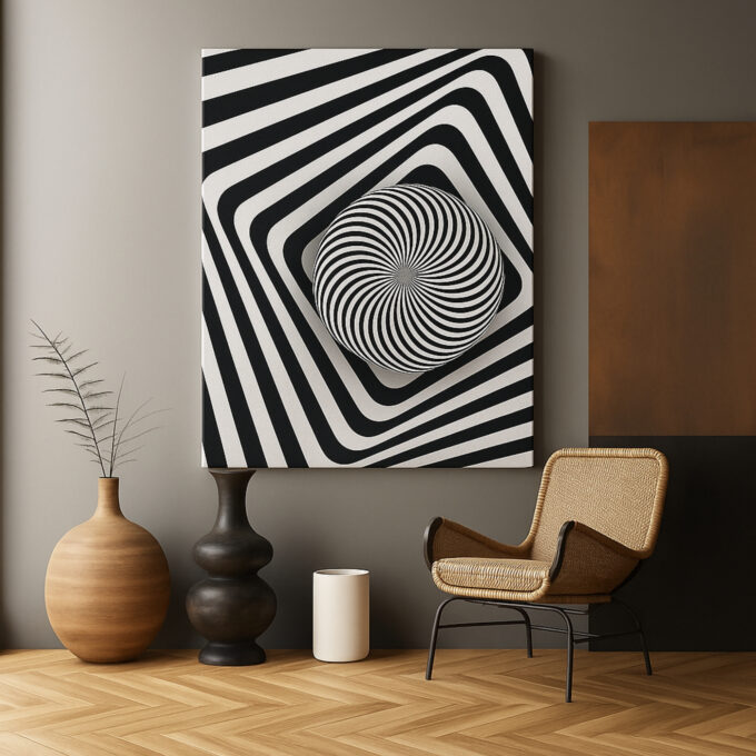 Hypnotic Spiral Canvas Wall Art - Image 3
