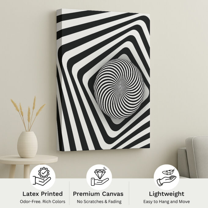 Hypnotic Spiral Canvas Wall Art - Image 4