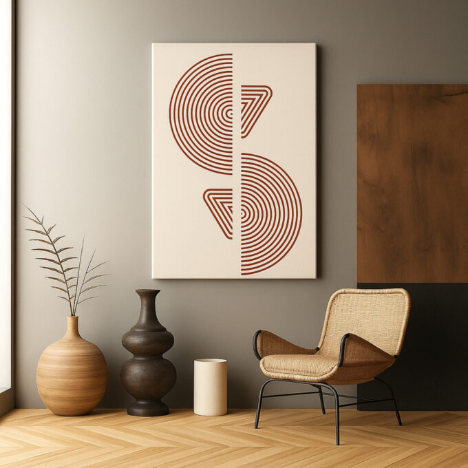 Split Harmony Canvas Wall Art - Image 3