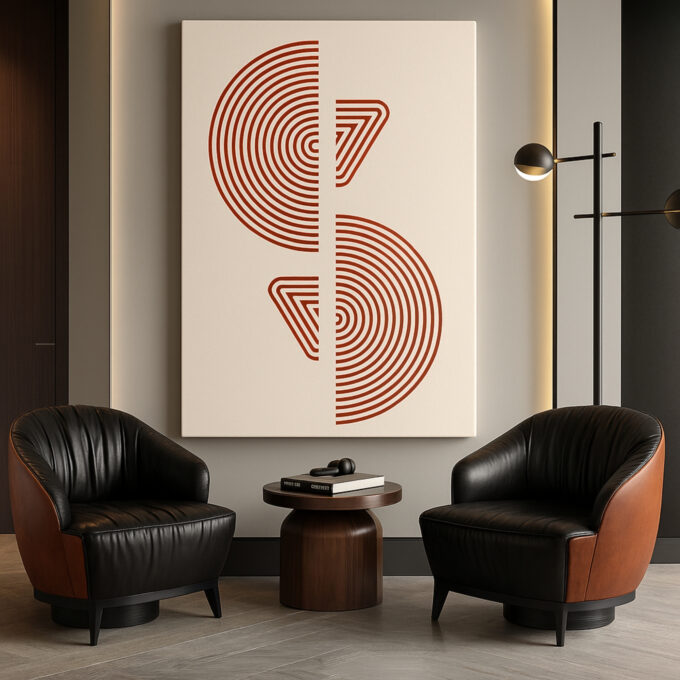 Split Harmony Canvas Wall Art - Image 2