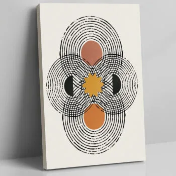 Radiant Convergence modern symmetry canvas print by Artfy Canvas – abstract geometric canvas painting, wall paintings, artwork for wall décor