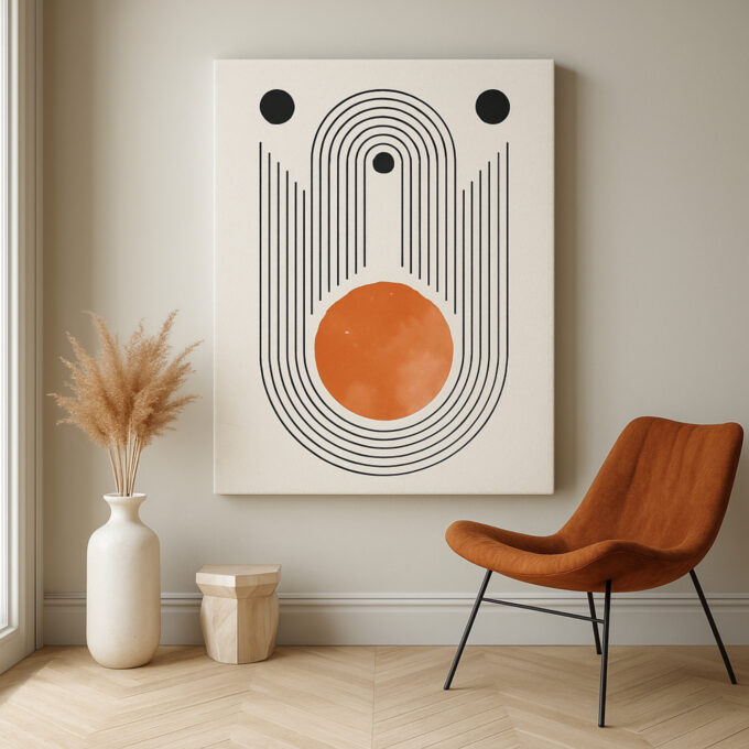 Orbital Pathways Canvas Wall Art - Image 2