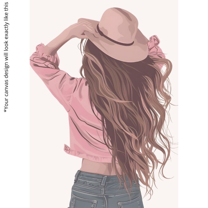 Backward Glance Canvas Wall Art – Chic Minimalist Portrait Print – Contemporary Feminine Home Décor - Image 4