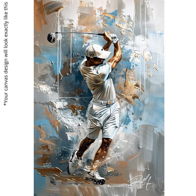 Power Swing – Dynamic Golf Canvas Wall Art for Sports Fans - Image 4