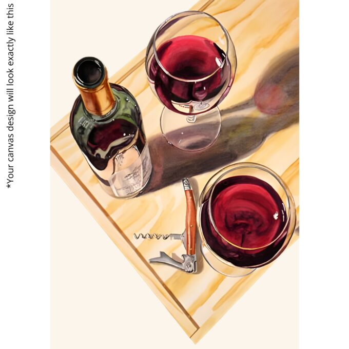 Bordeaux Reflections – Red Wine Canvas Wall Art - Image 4