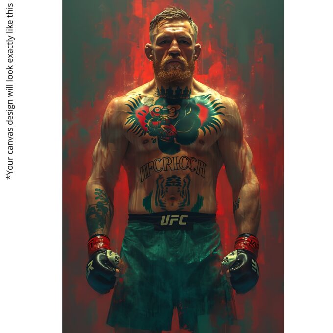 Crimson Fighter – UFC Boxing Wall Art for Gym or Man Cave - Image 4