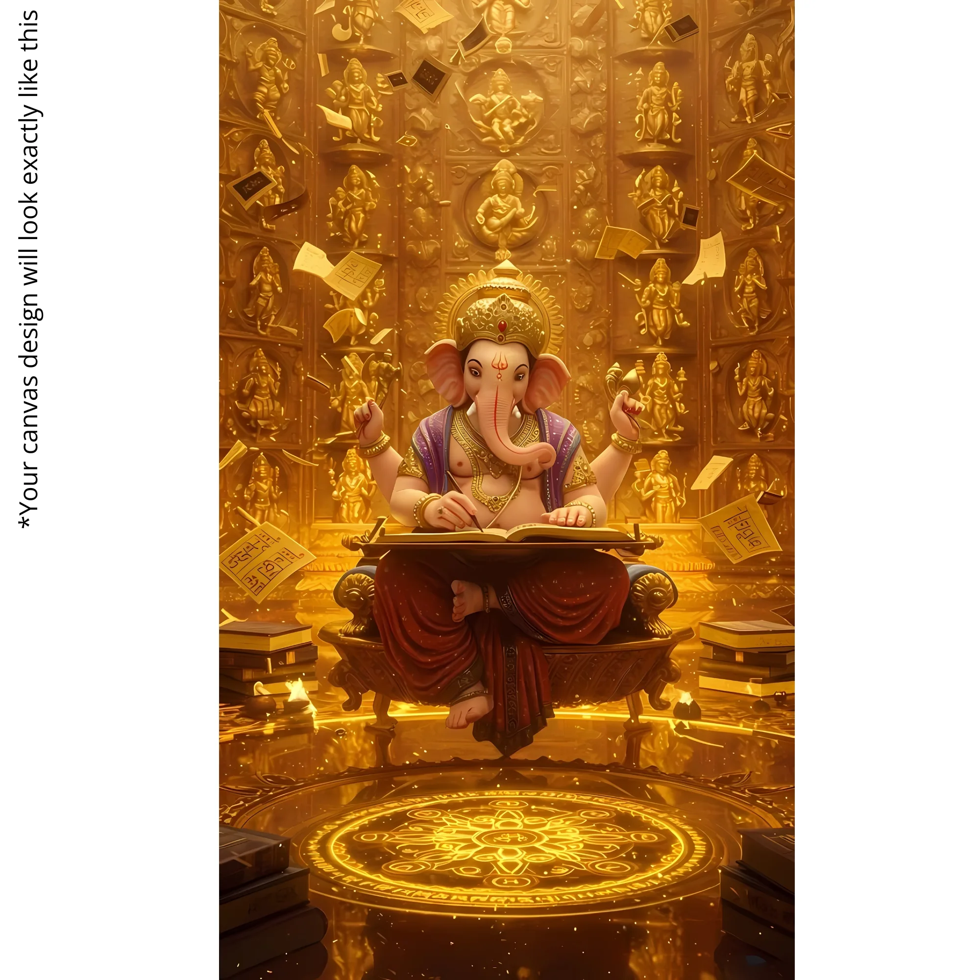 Canvas Print of Wisdom Vault Ganesha – Religious Wall Art | Artfy - Image 5