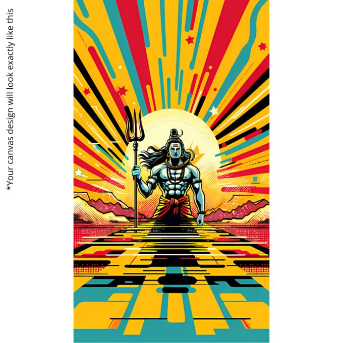 Radiant Ascendancy Shiva Canvas Wall Art - Image 5