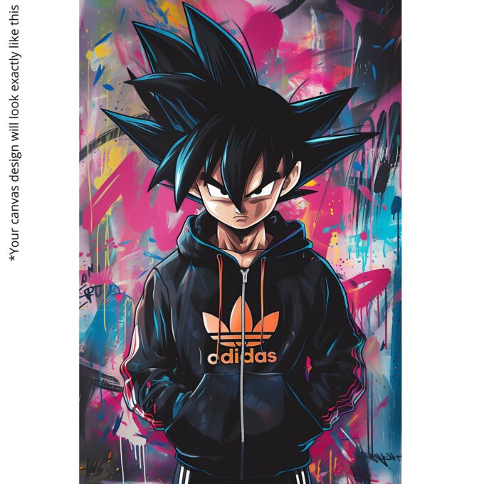 Saiyan Streetstyle – Movies & Anime Canvas Wall Art - Image 5