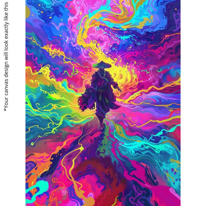 Psychedelic Ronin – Movies & Anime Canvas Wall Art - Image 5