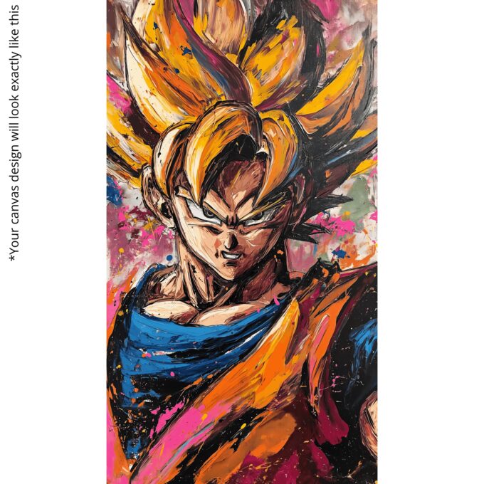 Saiyan Fury – Movies & Anime Canvas Wall Art - Image 5