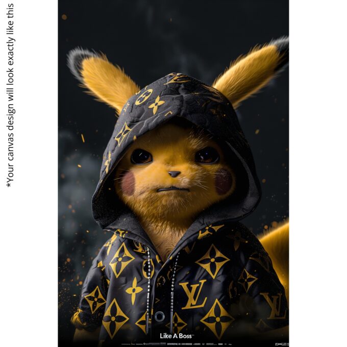 Luxe Pikachu – Movies & Anime Canvas Wall Art - Image 5