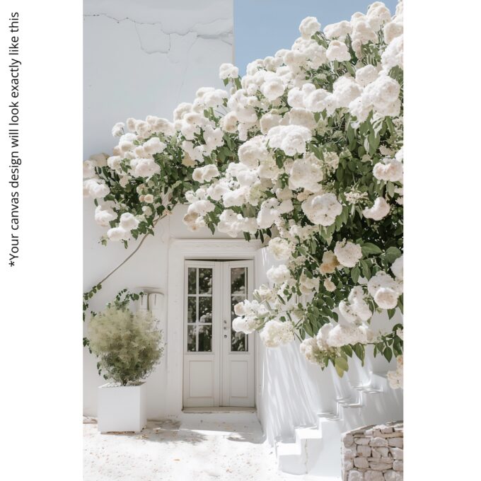 Whispering Blooms – Elegant White Flower Canvas Wall Art for Minimalist Homes - Image 5