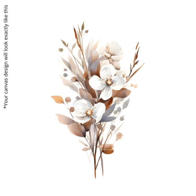 Sepia Petals – Minimalist Floral Canvas Wall Art in Neutral Tones - Image 5
