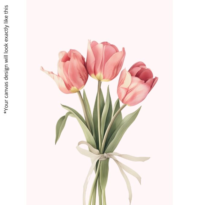 Blush Tulips – Romantic Pink Tulip Canvas Wall Art with Soft Tones - Image 5