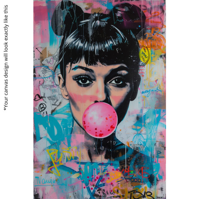 Pop Graffiti Muse – Urban Street Art Canvas - Image 5
