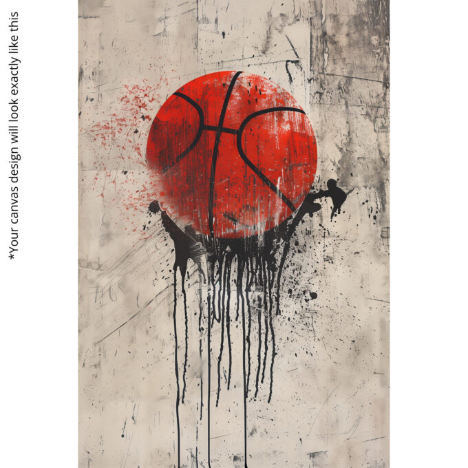 Slam Drip – Urban Basketball Graffiti Canvas Wall Art - Image 5