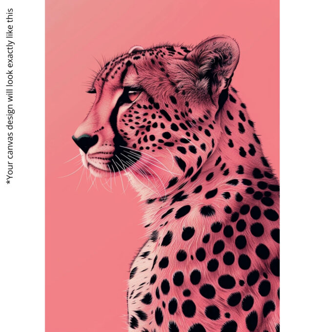 Scarlet Predator – Modern Cheetah Canvas Wall Art - Image 5