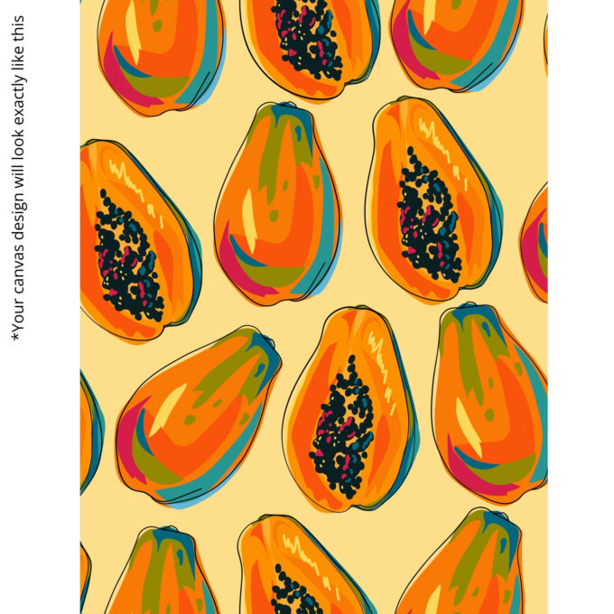 Tropic Papaya – Summer Fruit Canvas Wall Art - Image 5