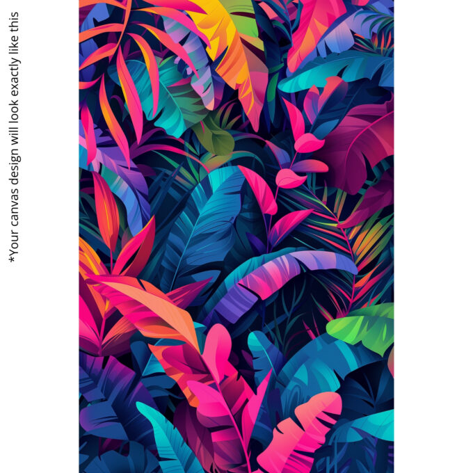 Jungle Glow – Tropical Jungle Canvas Wall Art - Image 5