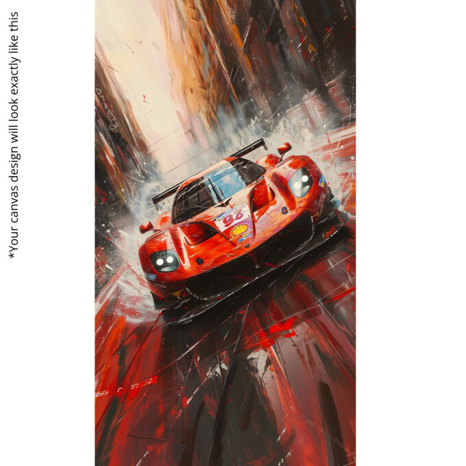 Scarlet Velocity – Red Racing Canvas Wall Art - Image 5